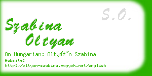 szabina oltyan business card